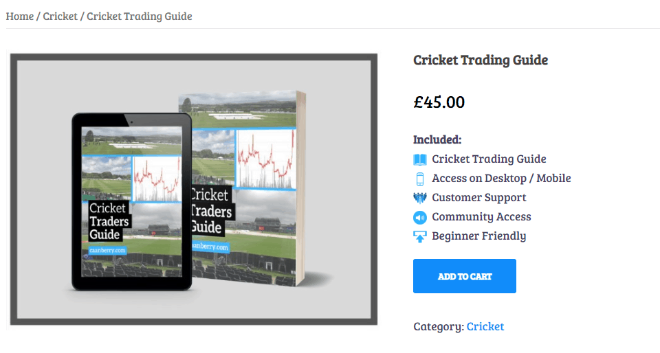 Caan Berry Cricket Trading Guide Price