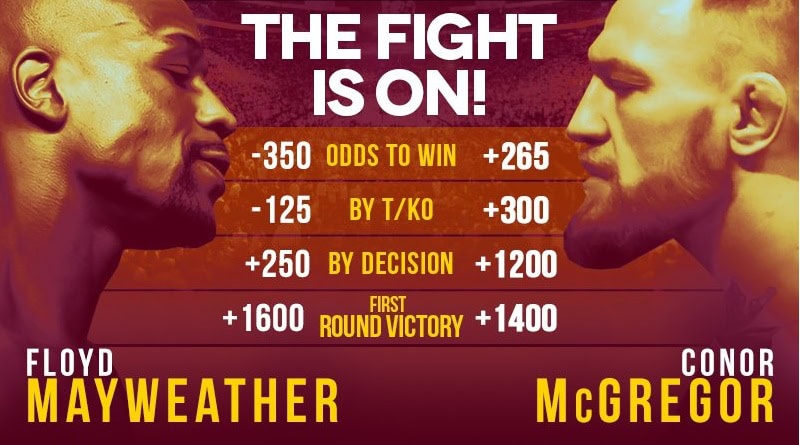 Mayweather vs Mcgregor fight odds
