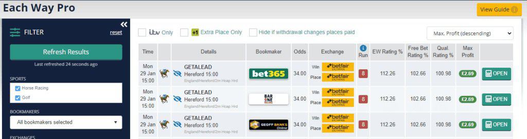 Each Way Pro Horse Racing