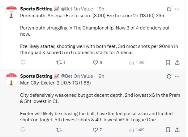 Sports Betting Tipsters on twitter