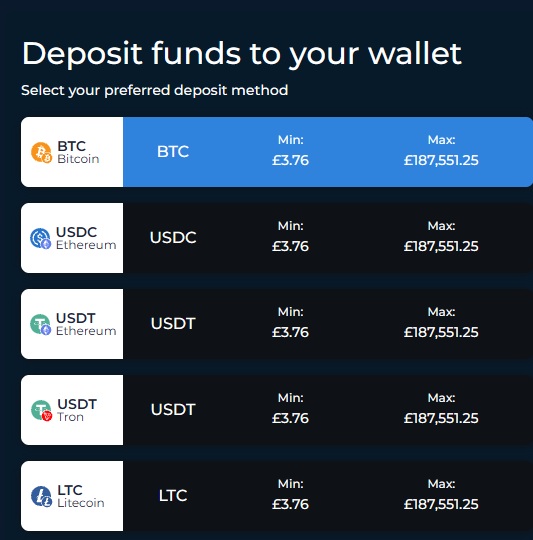 Crypto Deposits
